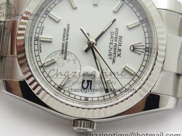 116234 Oyster 36mm Edition 1:1 On SA3135 Stick Markers Bracelet Dial DateJust 904L Best SS SS ARF White 1222